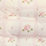 Romantic Pink Rose Printed Chair Cushion Home Decorative Cushion Bedroom Dormitory Square 40x40cm Chair Cushion Pastoral Style