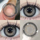 1 Pair(2pcs) Brown Beauty Colored Contact Lenses for Eyes Purple Halloween Lens Big Eye Lens Natural Look Gray Blue Lens