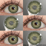 1 Pair Korean Colored Contacts Lenses with Myopia Brown Soft Naturally Colored Cosmetics Gray Lenses Beautiful Pupils