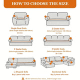 Elastic Universal Sofa Slipcover Knit Thicken Sofa Cover for Living Room Armchair Couch Cover L-shape Sofa Cover 1/2/3/4 Seater
