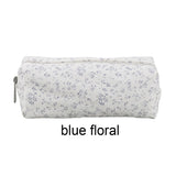 1 Beautiful Canvas Pencil Pouch, Creative Bow Pattern Zipper Pencil Pouch and Desk Organizer, Essential School Supplies