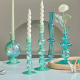 Floriddle Taper Candle Holders Glass Candlesticks for Home Decor Wedding Decoration Candle Holder Candle Stick Holder