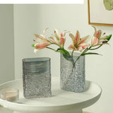 Glass Vase Water Ripple Gradient Terrarium Wavy Pattern Floral Accessories Hydroponics Bottle Home Decoration