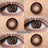 Natural Color Big Diameter Colored Contacts 2pcs High Moisture Half Yearly Lenses 0.00D No Power
