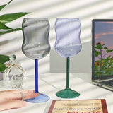 1pc Champagne Glass Handmade Color Glass Wine Goblet Juice Cup Heat-Resistant Water Cup Drinking Wine Glass Cocktail-glass