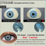 1 Pair Fashion Colored Contact Lenses Popular Natural Gray Brown Beauty Pupils Black Eyes Lens Yearly Blue Eyes Contact