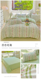 100% Cotton Skin-friendly Four Piece Set Soft Duvet Cover Set Single Couple Flower Printed Comforter Bedding Set for Adults Kids