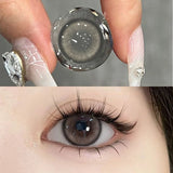 1pair Natural Gray Color Contact Lenses Cosmetic Softlens 14.2mm