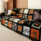 Chinese Antique Printed Sofa Cover Full Cover Dust-Proof Sofa Blanket for Office Furniture Protection Slipcover for All Seasons