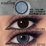 Black Myopia Lenses Natural Colored Contact Lenses with Degree Gray Lens with Prescription High Quality Brown Contact