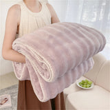 Throw Blankets for Couch Gift for Girls Women Comfortable Plush Cozy Faux Rabbit Fur Warm Fleece Soft Sofa Cover Blanket Camping