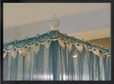 Luxury Double-deck Mosquito Net with Bracket Romantic White Lace Mantle Princess Style Floor-standing Room Decoration