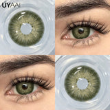 2PCS Colored Pupils Makeup Green Contact Lenses Beauty Women Colored Pupils Cosmetic Brown Natural Pupils