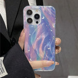 Fashion Glitter Starry Gradient Phone Case For iPhone 15 16 Pro Max 16E 14 13 11 12Pro Max 7 8Plus SE2 X XS XR Shockproof Cover