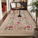 American Style Floral Living Room Carpet Light Luxury High-end Printed Bedroom Bedside Floor Mats Large Area Runner Rug Tapis 러그