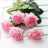 11pcs/Lot Rose Artificial Flowers Real Rose Touch Flowers Home for Decorations Wedding Party or Birthday Bouquet