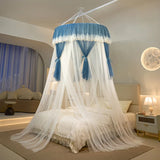 New Hung Dome Bed Canopy Mosquito Net for Girl Women Lace Yarn 2 Layers Round Dome Tent Curtain Room Decor