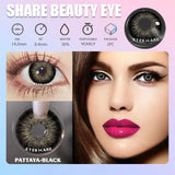 Myopia Lenses 1pair Color Contact Lenses for Eyes Brown Prescription Lens Cosmetic Black Lense Yearly Gray Contact Lens