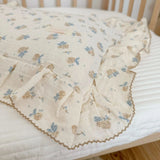 INS Ruffle Edge Gauze 100% Cotton Princess Pillow Case 30X50 48X74cm Breathable Pillowcase Decorative for Home Bedding Bedroom