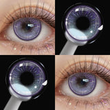 New Color Contact Lenses for Eyes Half Yearly 2Pcs Beauty Green Pupils Natural Prescription Coloured Lens with Degree