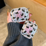 Korea Lovely Cartoon Black Cat INS Pendant Soft Silicone Earphone Case For Apple AirPods 1 2 3 4 Pro 2 3nd TPU Protective Cover