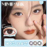 2pcs Half-Year Colored Contacts 14.2mm Big Diameter Natural Look High-End Anti-Dry Lenses for Daily Wear 0 Degree