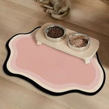 Minimally Designed Pet Feeding Mat Cat and Dog Absorbent Anti Slip Cat Bowl Mat Durable Natural Rubber Floor Mat Feeding Mats