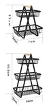 New Portable Iron Kitchen Storage Rack Multifunctional Fruit Basket Multi-layer Snack Storage Shelf