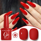 10ML Gel Nail Polish Solid Color Glass Gel Varnish Nail Art Gel Spring Summer Gel Nail Soak Off UV Gel Gel Vernis
