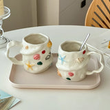 300ml Milk Cup Seashell Ceramic Mug Ocean Themed 3D Coffee Cup Cute Gift for Women/Men Handmade Festival Gift Kitchen Accessorie