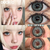 1Pair Green Color Contact Lens Pupils Nature High Quality Myopic Green Lens Blue  Eyes - 0.00 to- 8.00 Diopter Lenses