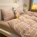 Nordic sling 100 Cotton Stripes Duvet Cover 150x200 Size Girl's Room housse de couette Skin friendly Quilt Cover Bed Linen