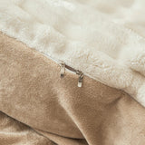 Soft Fluffy Wide Ribbed Faux Rabbit Fur Duvet Cover Autumn Winter Warm Thick Plush Quilt Cover for Single Double Bed Bedding Set