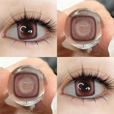 Control Colored Contact Lenses 14.2mm Enlarge Eyes Half Year Disposable Small Pupil For Daily Beauty Makeup