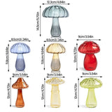 Mushroom Shaped Flower Vase Transparent Glass Vase Plant Hydroponic Aromatherapy Bottle Desktop Decoration Ornament