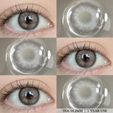 2 Pcs Colored Contact Lenses for Gray Eye Lenses Natural Gray Contact Lens Blue Contact Yearly Fashion Green Pupils