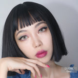 Color Contacts Natural Brown Grey 12 Months Disposable Soft Eye Lenses for Dark Eyes Premium Beauty Makeup
