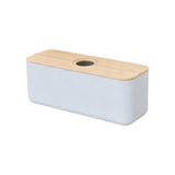 Cutting Board Lid Bread Box With Wooden Lid Bamboo Lid Rectangular Shape Bread Storage Bin Space Saving Spacious Container