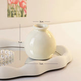 Cream style ceramic vase hydroponics dried flowers flower arrangement desktop ornament home office decoration