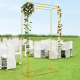 2.8m/110.23in Heavy-Duty Metal Wedding Backdrop Stand - DIY Balloon Arch Kit for Modern Rectangular Centerpiece - Event Decor