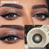 1 Pair Blue Color Contact Lenses for Eyes Women Makeup Pupils Natural Brown Gray Contact Lenses Beautiful Pupils Yearly