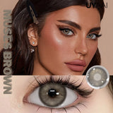 Colored Contacts Lenses Natural Look Brown Eye Lenses Gray Contact Blue Lens Cosmetic Beauty Pupil Yearly Use