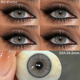 2pcs Colored Contact Lenses Gray Eye Contact Lens Green Eye Lenses Yearly Eye Makeup Beauty Lens for Dark Eyes