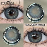 1 Pair Fashion Colored Contact Lenses Popular Natural Gray Brown Beauty Pupils Blue Eyes Lens Yearly Blue Eyes Contact