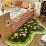 Irregular Shapes Rugs for Bedroom Fluffy Soft Bedside Floor Mat Home Thick Plush Rug Modern Style Living Room Decoration Carpet