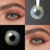 Ash Blue Colored Contact Lenses  1Pair Yearly Butterfly Violet Natural Small Pupil Contact Lenses For Summer Autumn