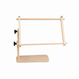 Needlework Holder Adjustable Embroidery Hoop Stand Hands-Free Square Needlework Stand Stable Wooden Cross Stitch Frame Home Use