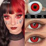 2pcs/pair crazy Halloween Colored Contact Lenses for Makeup Eyes Big Pupils Red Contact Lenses red series cosplay Lens