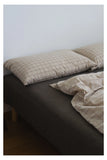 Artistic mat Waed Cotton Bedding Set Pure Cotton Color Woven Quilt Cover Bed eet Pillowcase Bedding Accories