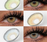 Soft Colored Contacts Lenses Natural Gray Brown Eyes Contact Yearly Blue Lens For Weddings & Valentine's Day Or Dating